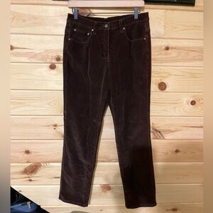 Chocolate Brown Corduroy Pants Cotton Spandex